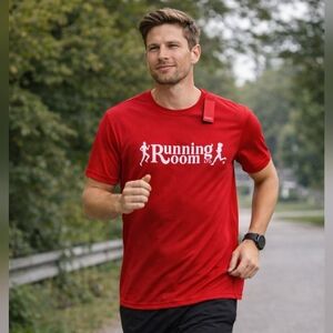 Running Room Fit-Wear Red Running Shirt Men Size XS Athletic Performance Tee NWT